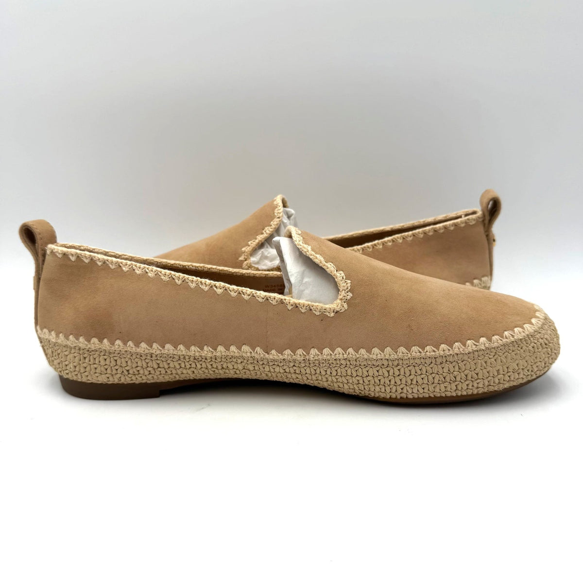 Cole Haan Womens Cloudfeel Asbury Espadrille Loafers Size 10.5 Tan Suede NIB