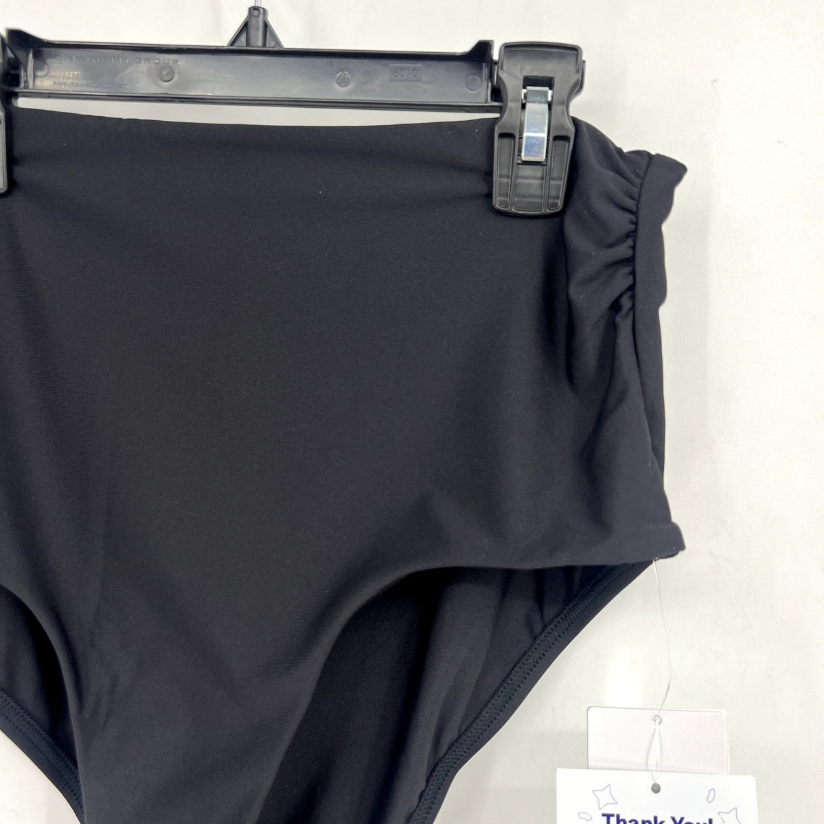 SUNSETS Women's Capri Fold-Over High Waist Bikini Bottom Small Black NWT