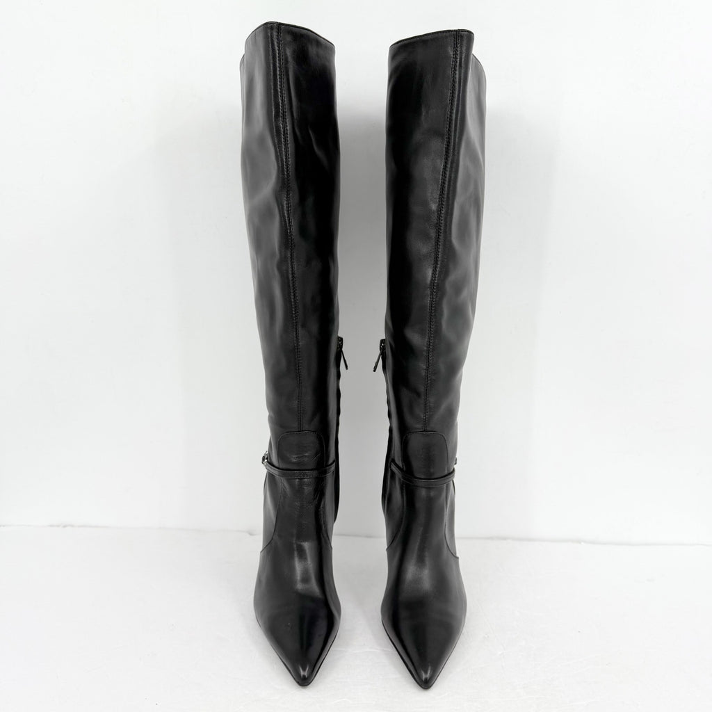 Sam Edelman Womens Elia Above Knee Boots US 6.5 M WIDE CALF Black Leather NIB