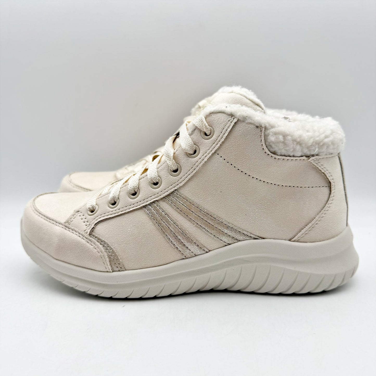 Skechers Womens Ultra Flex 2.0 Booties US 7 EU 37 Natural Cream NIB