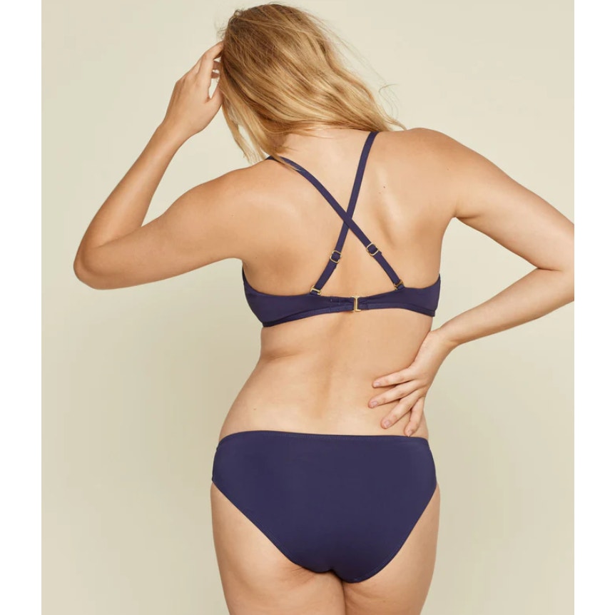 ANDIE SWIM Women's The Valencia Bikini Top 3XL Navy Blue V-Neck NWT