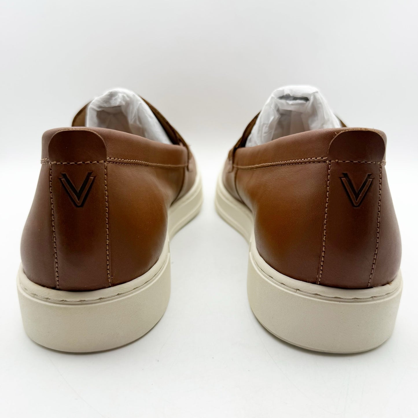 Vionic Mens Thompson Loafers US 13 M EU 46 Tan Leather Slip On NIB