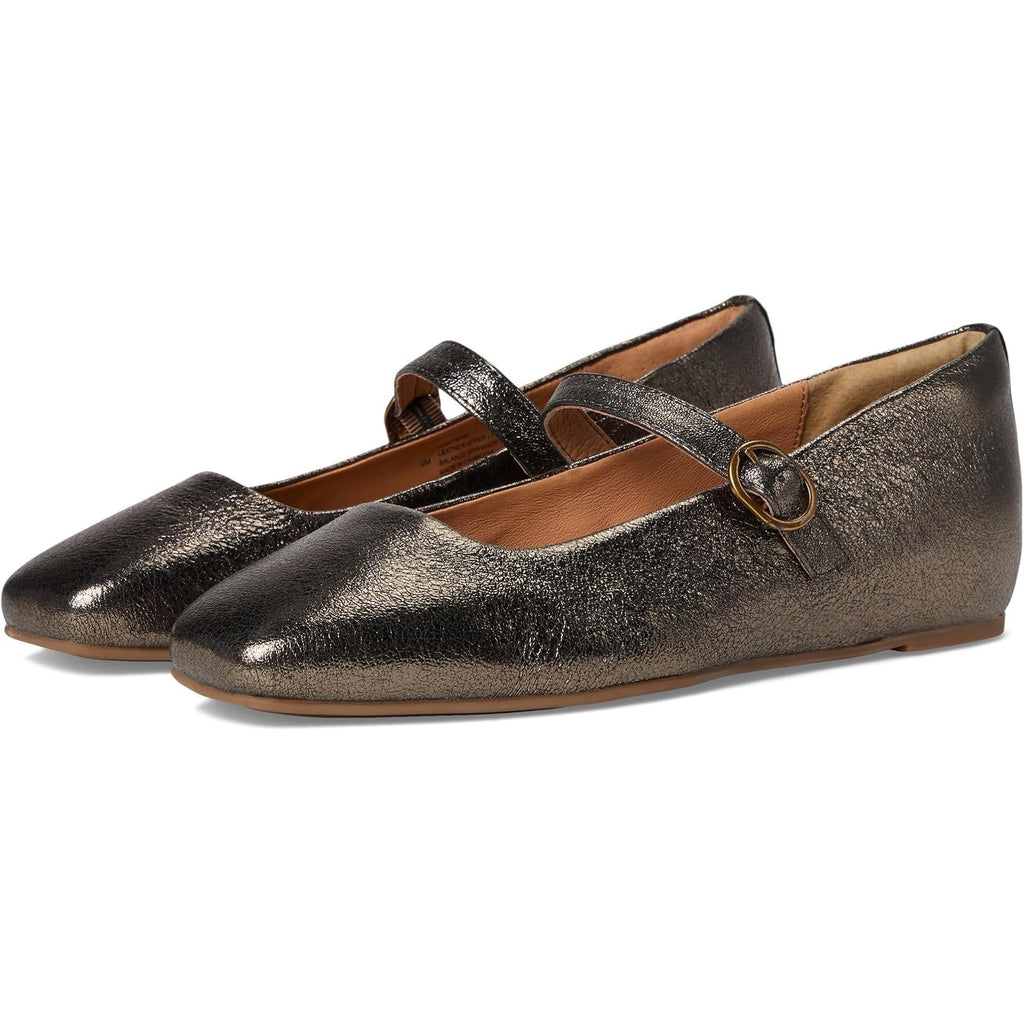 Sofft Womens Palma Mary Jane Flats Size 8.5 EU 39.5 Bronze Metallic Leather NIB