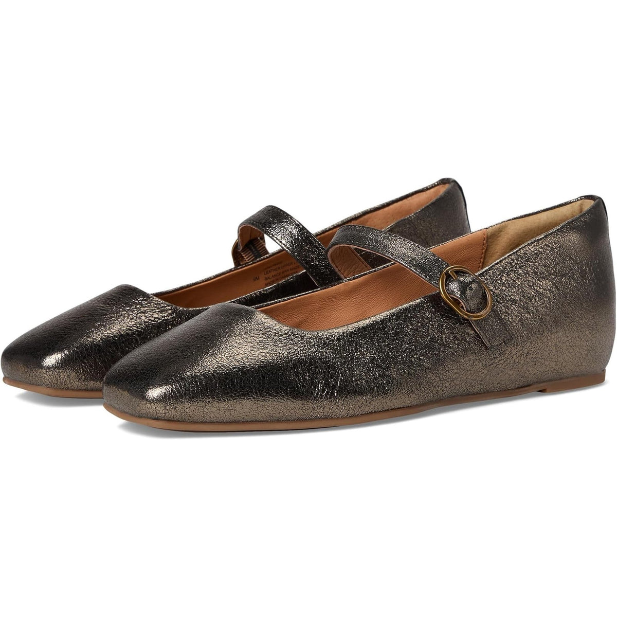 Sofft Womens Palma Mary Jane Flats Size 8.5 EU 39.5 Bronze Metallic Leather NIB