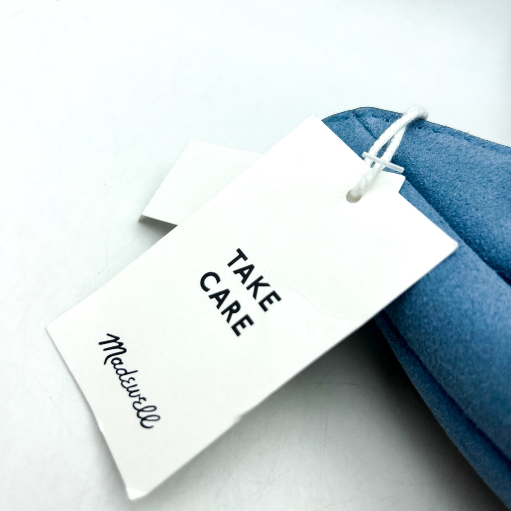 MADEWELL Women's The Mini Camren Handbag Blue Ocean Suede Leather NWT