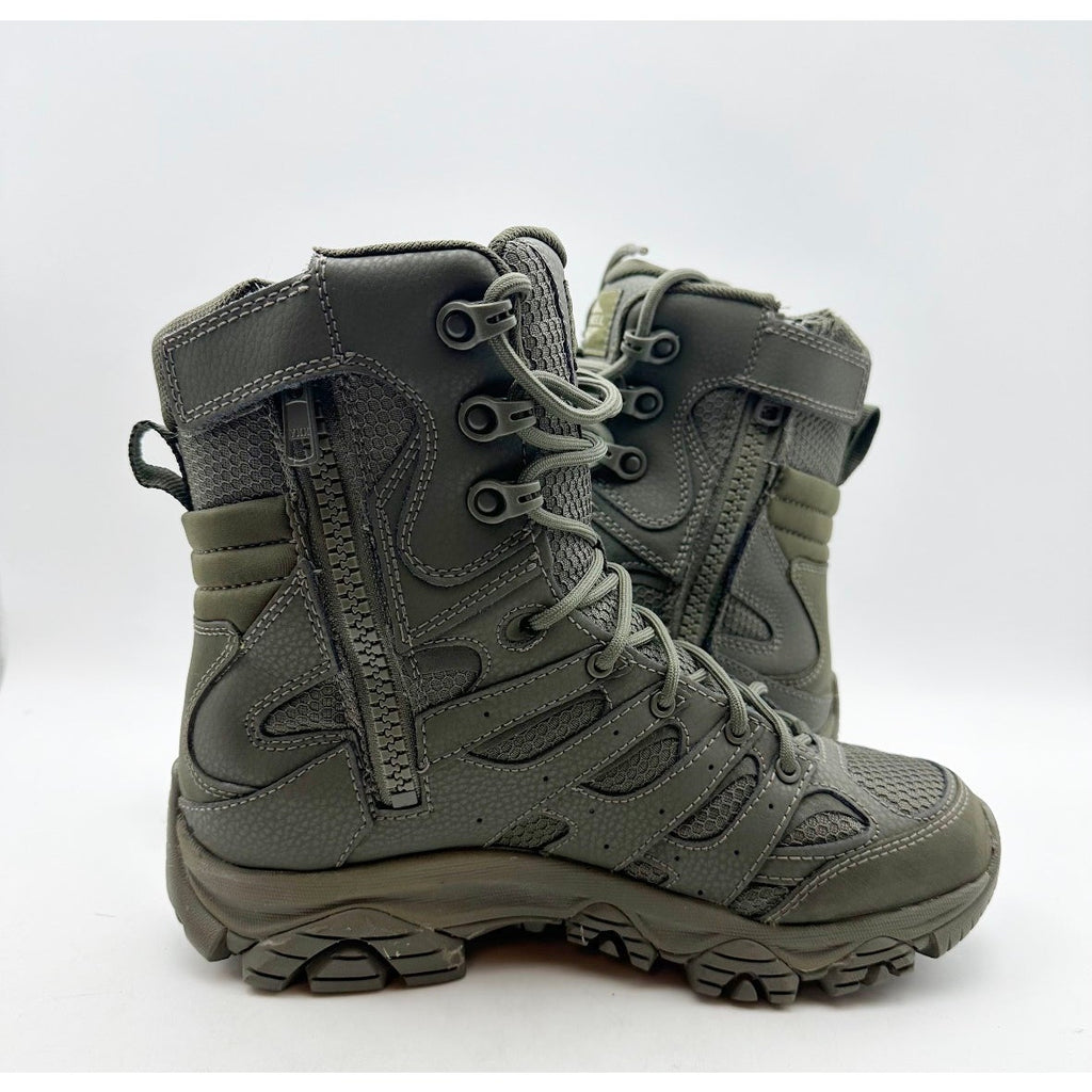MERRELL Work Moab 3 8" Tactical Boots Mens 5 Womens 7 Green Leather NWOB