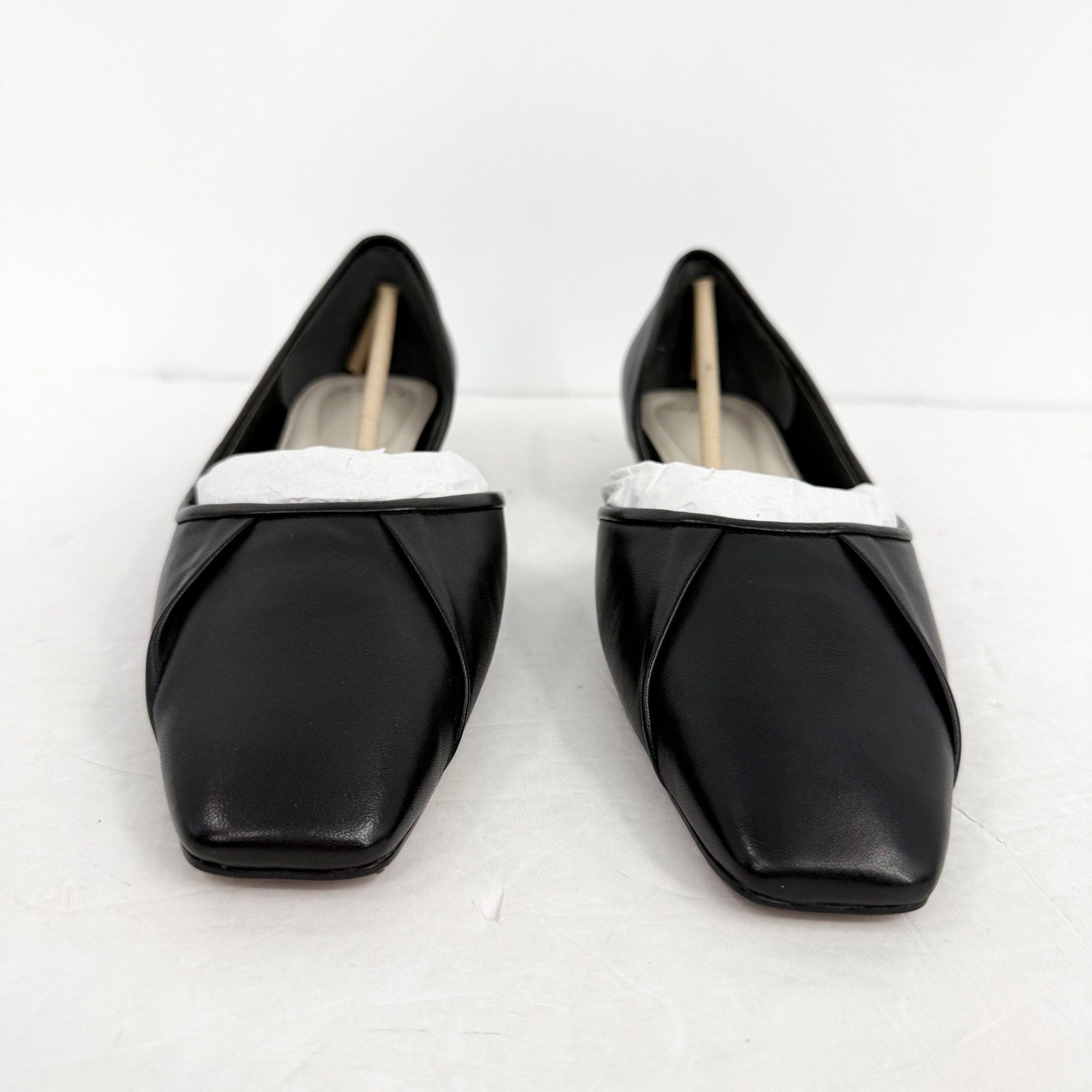 Franco Sarto Womens Debrah Flats US 9.5 M EU 40.5 Black Leather NIB