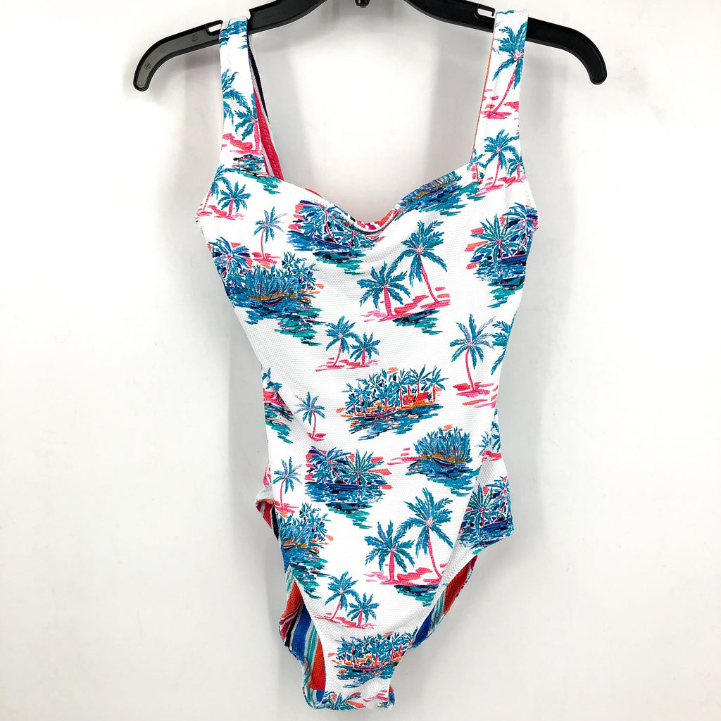 TOMMY BAHAMA Island Cays Oasis One-Piece Swimsuit Size 12 Pink Reversible NWT