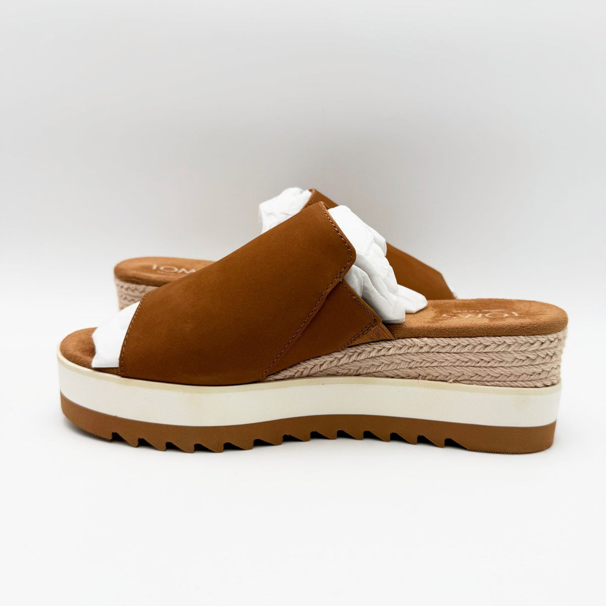 TOMS Womens Diana Mule Platform Wedge Sandals Size 8 EU 38.5 Brown Sugar NIB