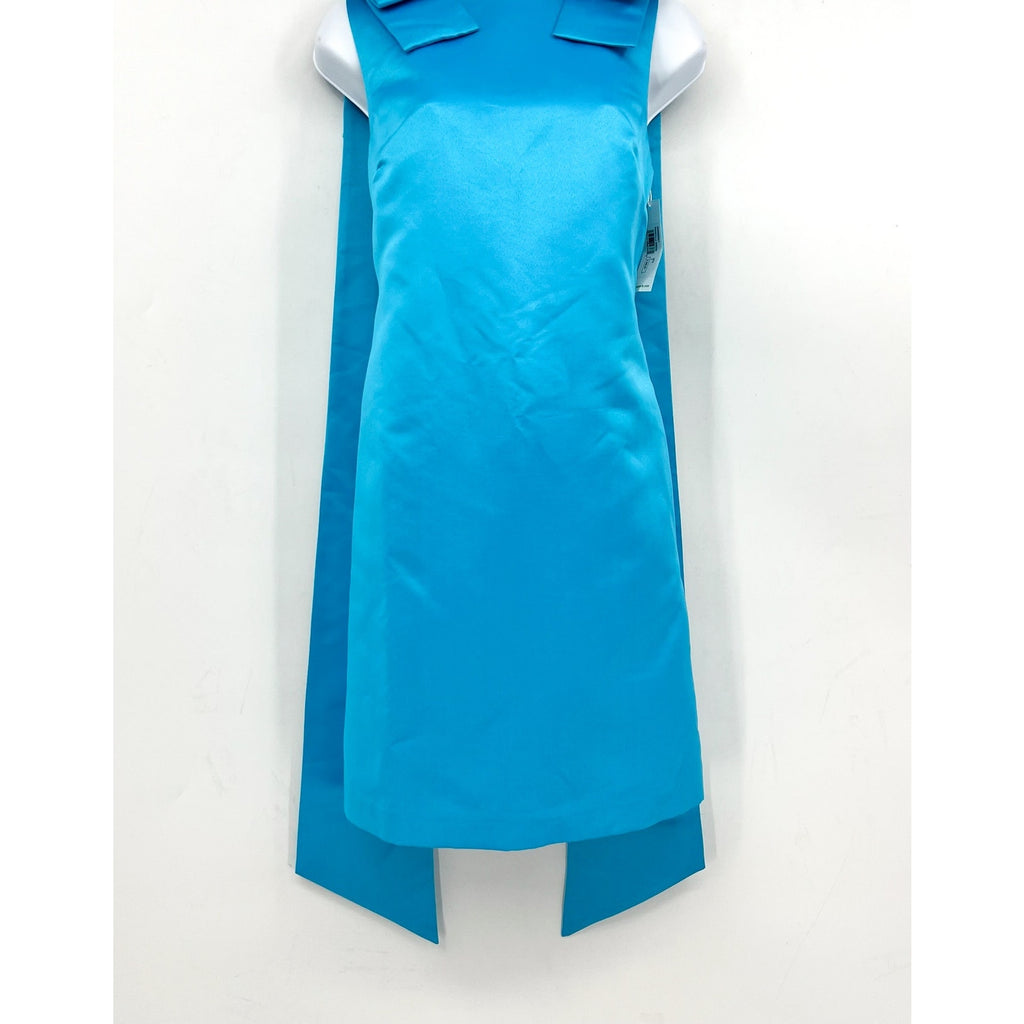 Trina Turk Womens Priscilla Shift Dress Size 2 Blue Satin Sleeveless NWT
