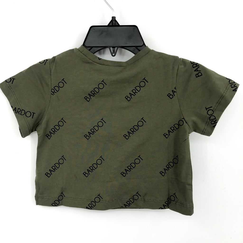 BARDOT JUNIOR Toddler Bardot Tee 4T Khaki Green Short Sleeves NWT
