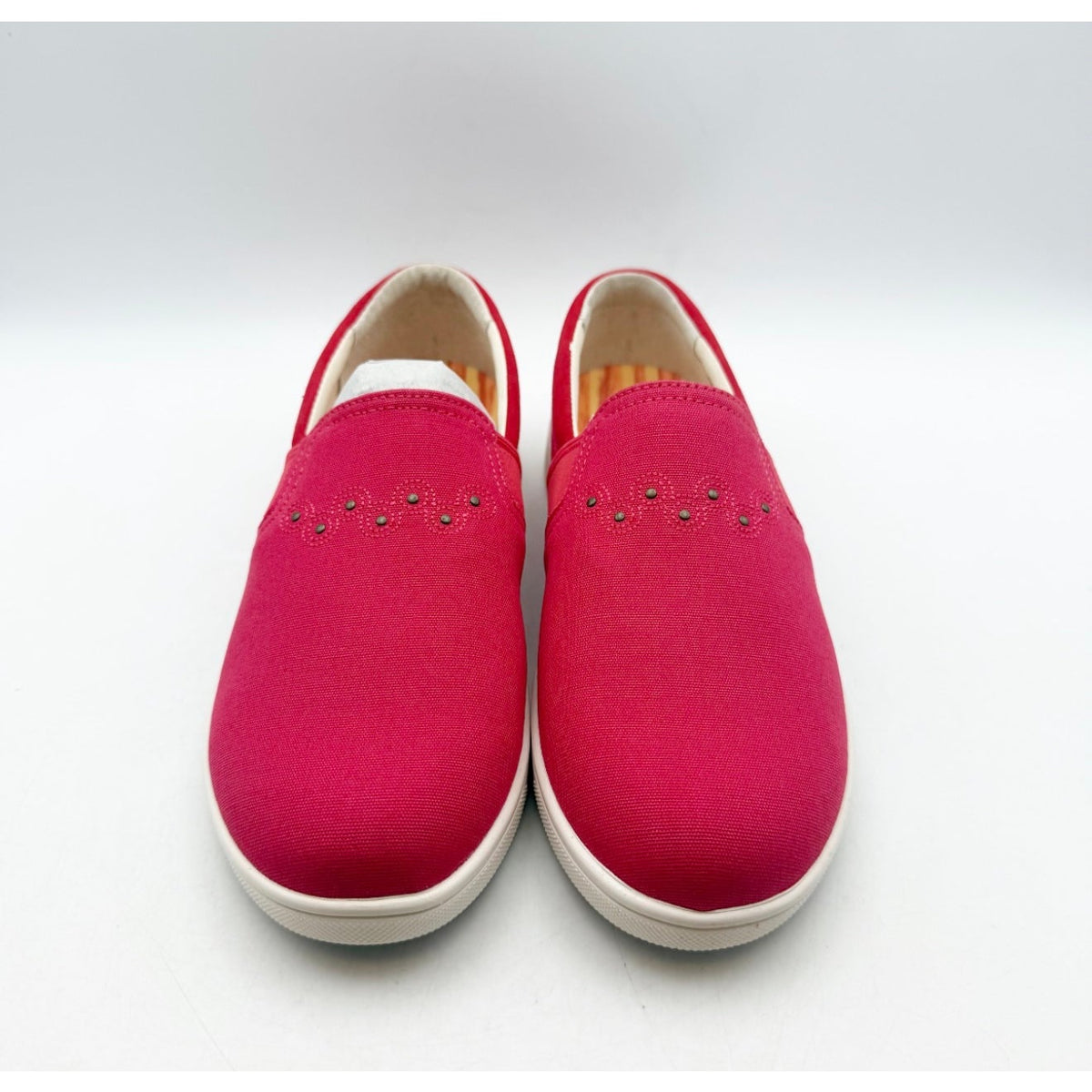 Spenco Women's Waterfront Canvas Slip On Sneaker Size 7 Red Pink Bittersweet NIB