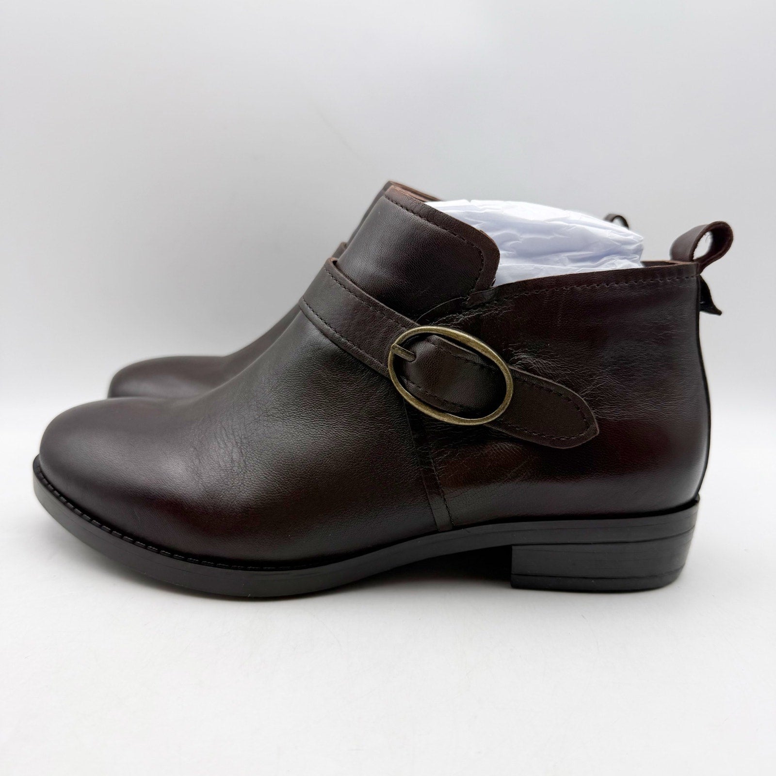 David Tate Womens Maverick Ankle Booties Size 9 Wide Brown Leather Boots NIB