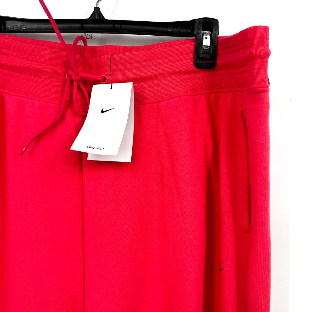 NIKE Women's Dri Fit 7/8 Joggers XL Aster Pink High-Waisted French Terry NWT