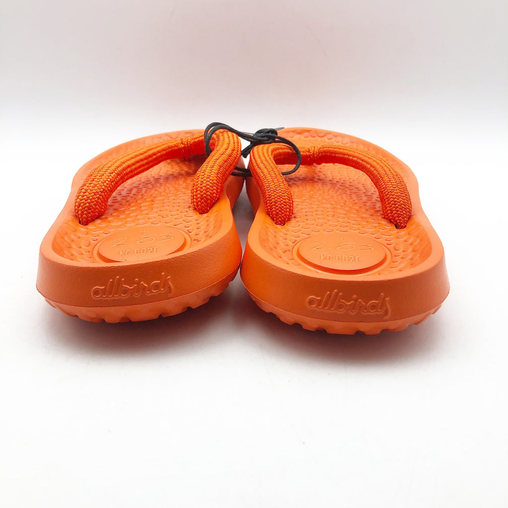 Allbirds Sugar Zeffer 2 Sandals Mens 9 Womens 11 Bright Orange Flip Flops NWT
