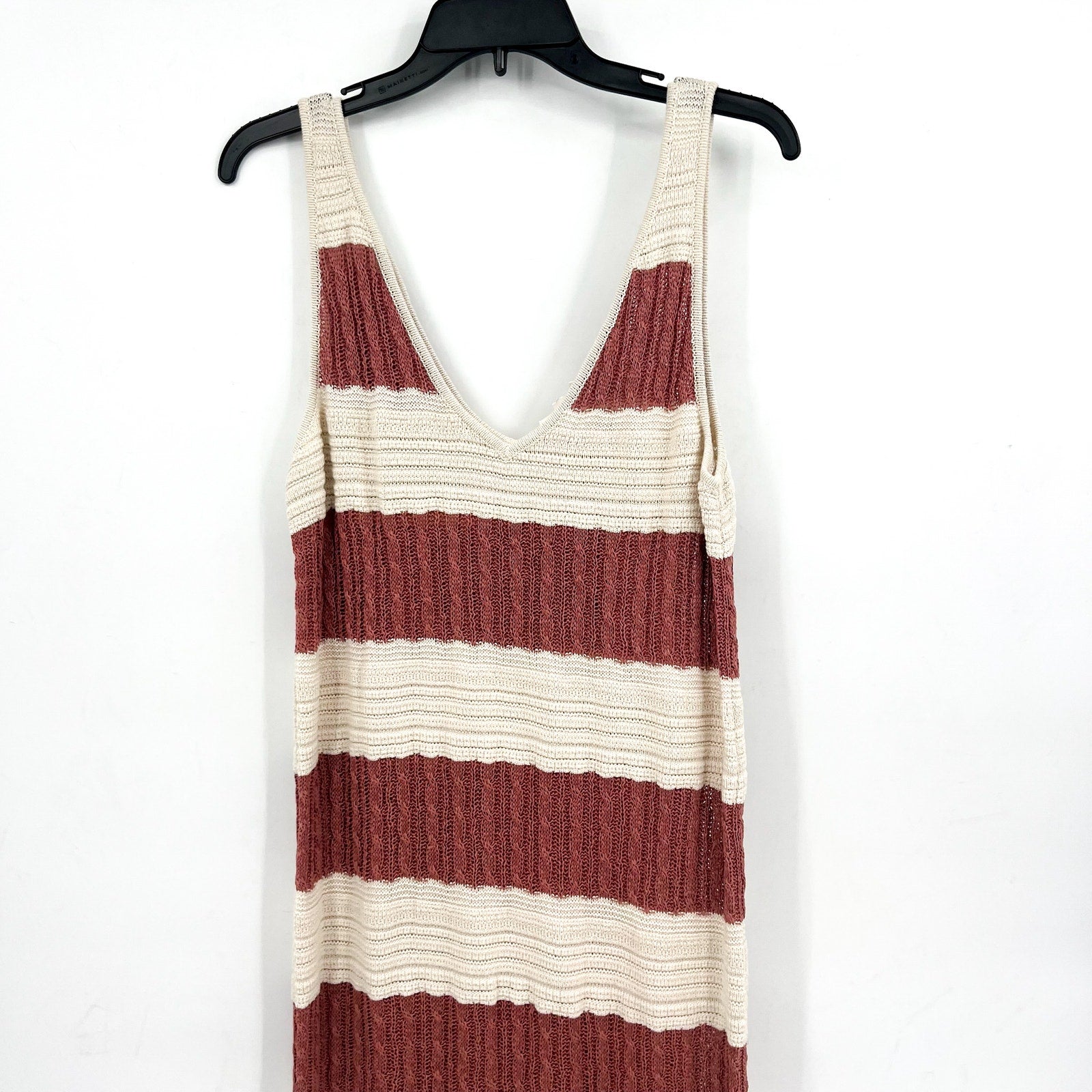 SPLENDID Women's Nicola Knit Tank Dress Medium Sunset White Sand Stripe NWT