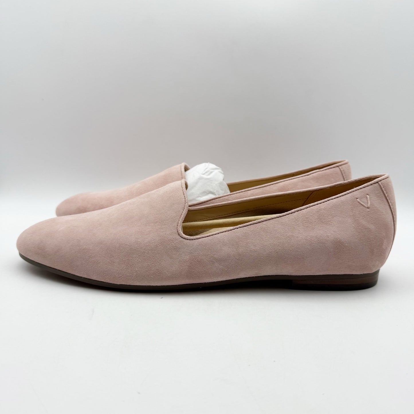 Vionic Womens Willa ll Flat Loafers US 13 EU 45 Pink Suede Slip On NWOB