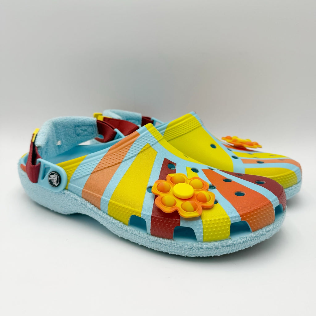 Crocs Classic Zen Garden RO Clogs Womens 12 Mens 10 Blue Multicolor Terry SR NWT