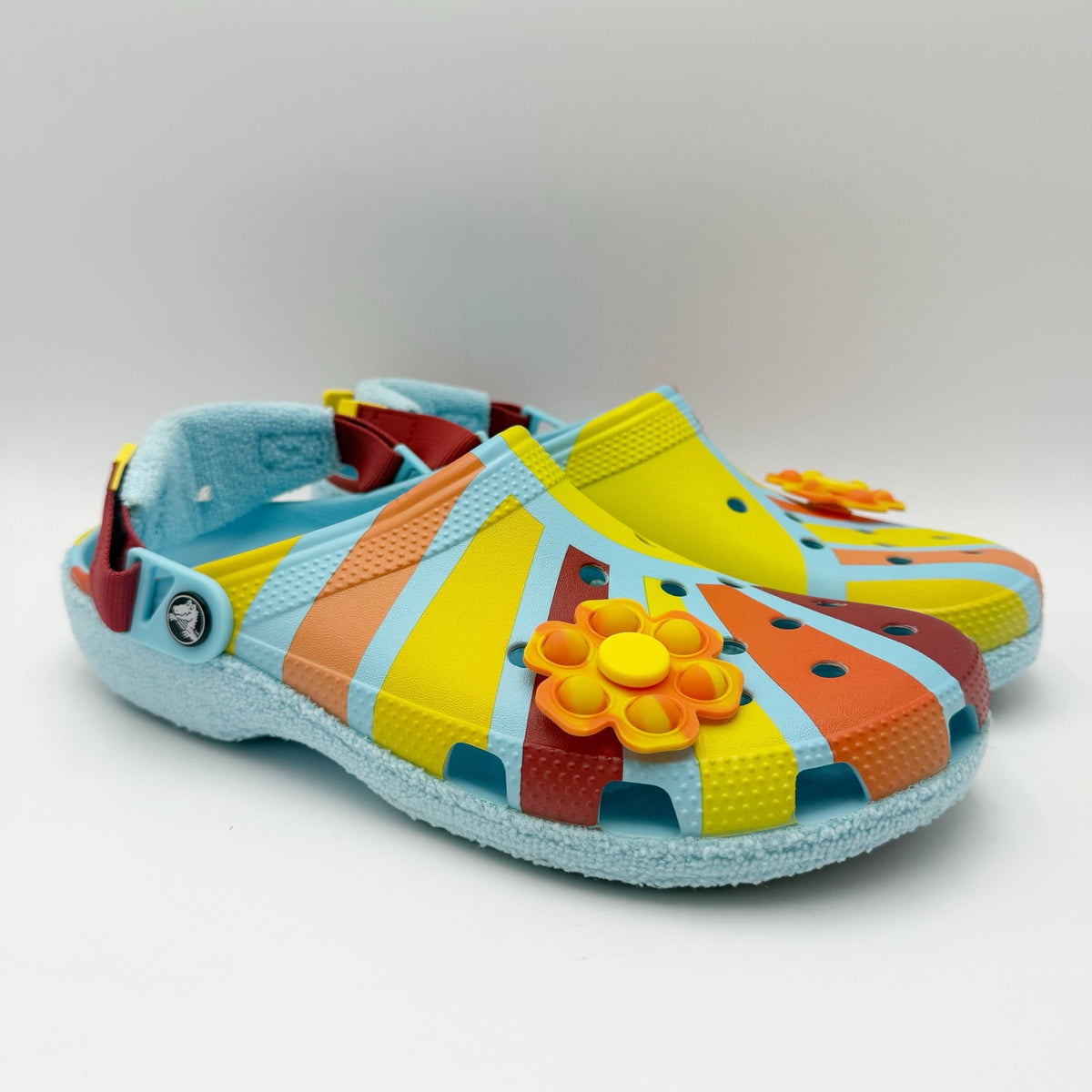 Crocs Classic Zen Garden RO Clogs Womens 12 Mens 10 Blue Multicolor Terry SR NWT