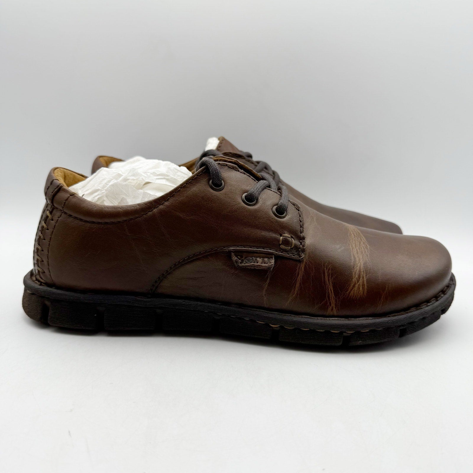 Born Mens Soledad Shoes US 9.5 M EU 42.5 Brown Leather Lace Up Casual NWOB