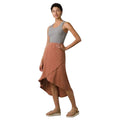 PRANA Women's Tidal Wave Midi Skirt XL Terra Orange High Low Stretch Knit NWT
