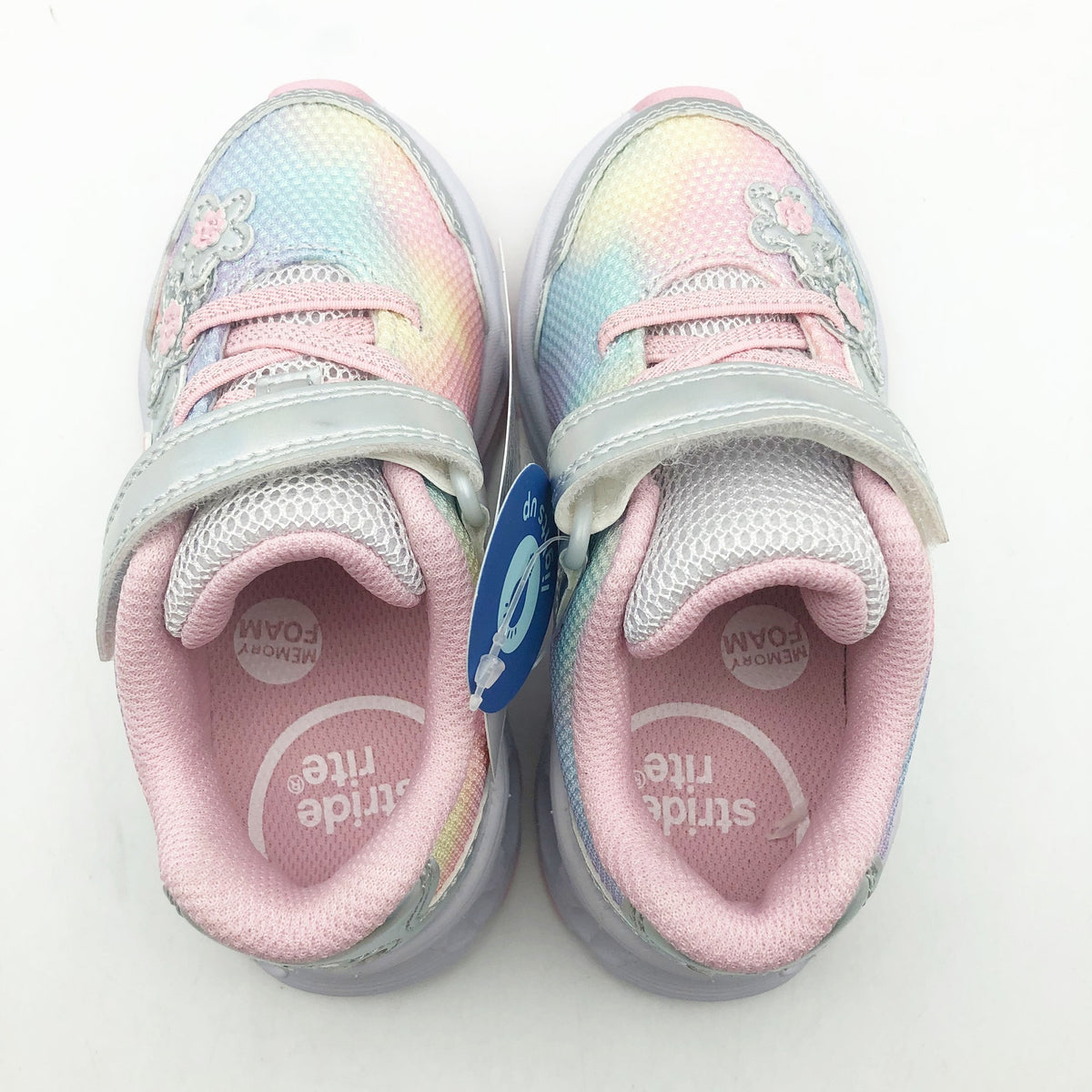 Stride Rite Girls SR Lighted Glimmer Sneaker 2.0 Size 3 WIDE Pink Kid Shoes NIB