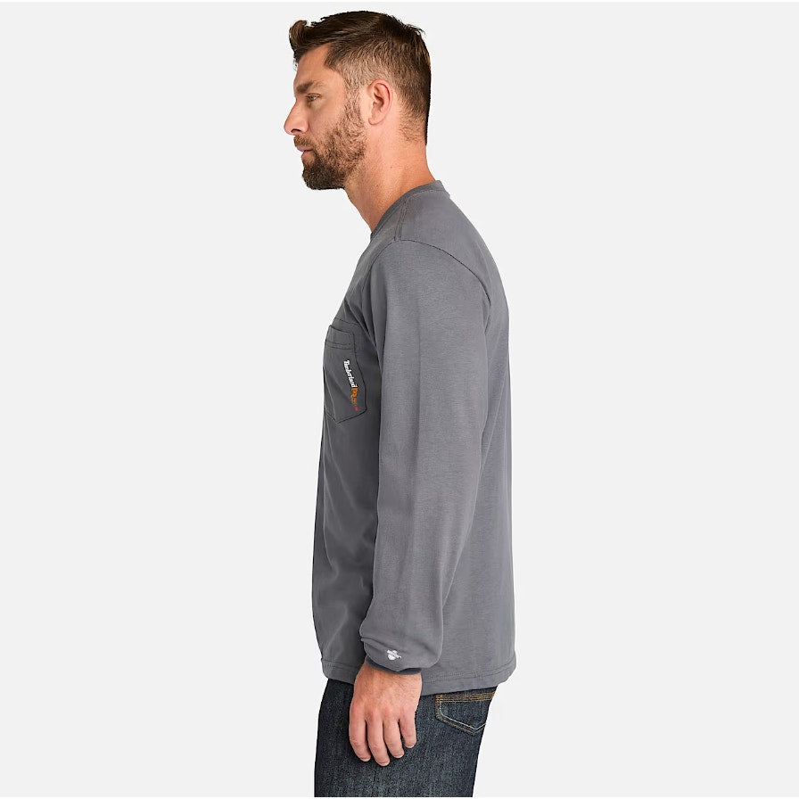 TIMBERLAND PRO Mens Cotton Core Flame-Resistant LS T-Shirt Large Gray NWT