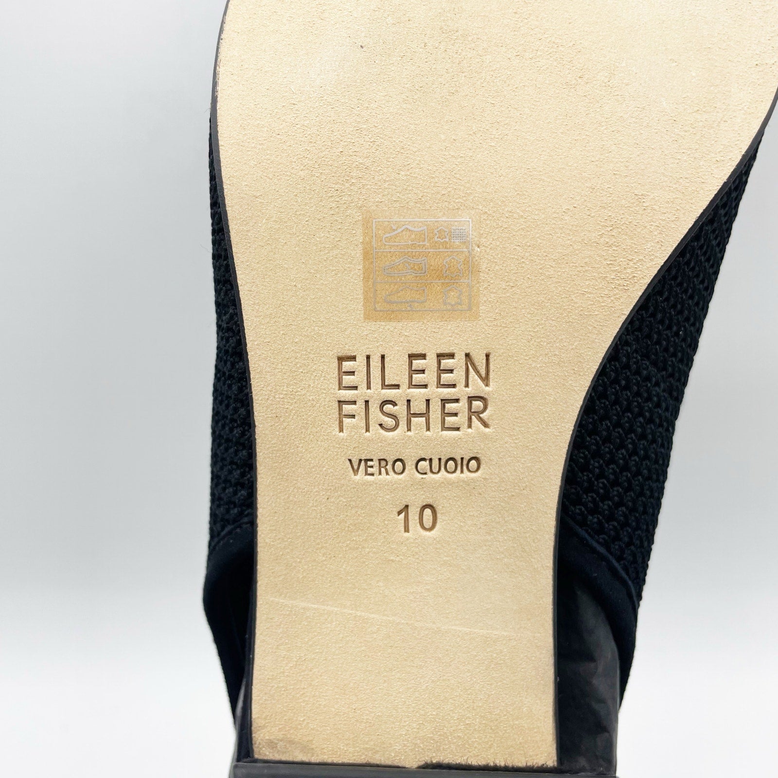 Eileen Fisher Womens Vasa Heels US 10 EU 40.5 Black Slingback Leather NIB