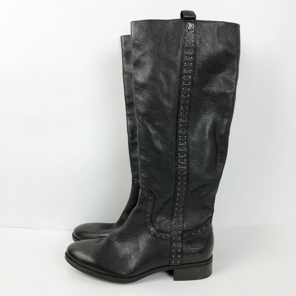 Sam Edelman Womens Prina 2 Knee High Boots Size 11 M Black Leather NWOB