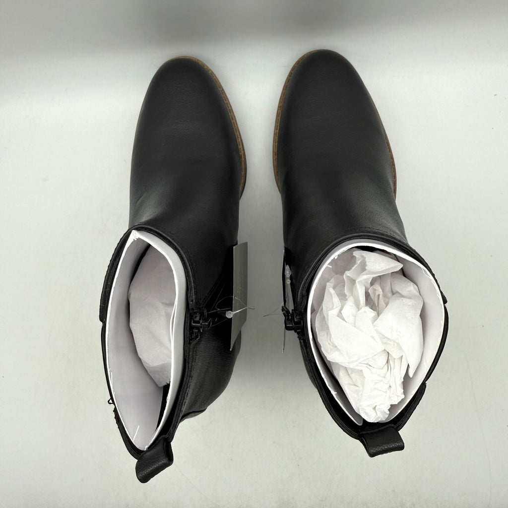 Naturalizer Womens Madalynn Ankle Bootie Size 8 Wide Black Water Repellent NIB