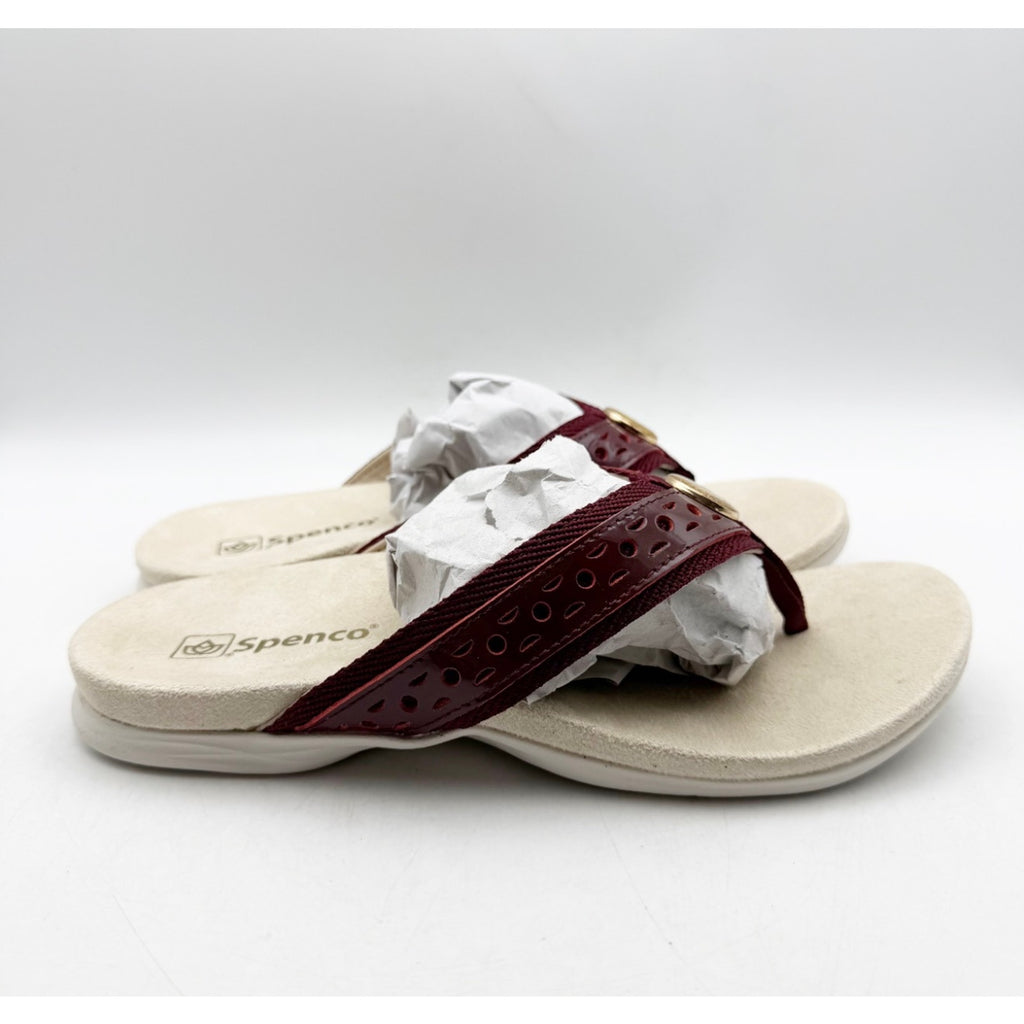 Spenco Women's Starboard Flip Flop Sandals Size 5.5 Red Burgundy NIB