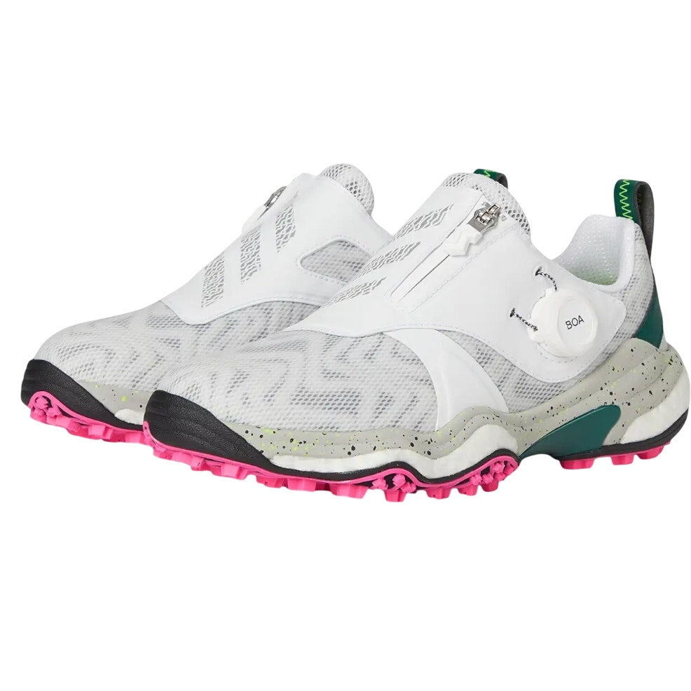 Adidas Womens Codechaos BOA 25 Golf Sneakers US 8 White Pink Athletic Shoes EUC