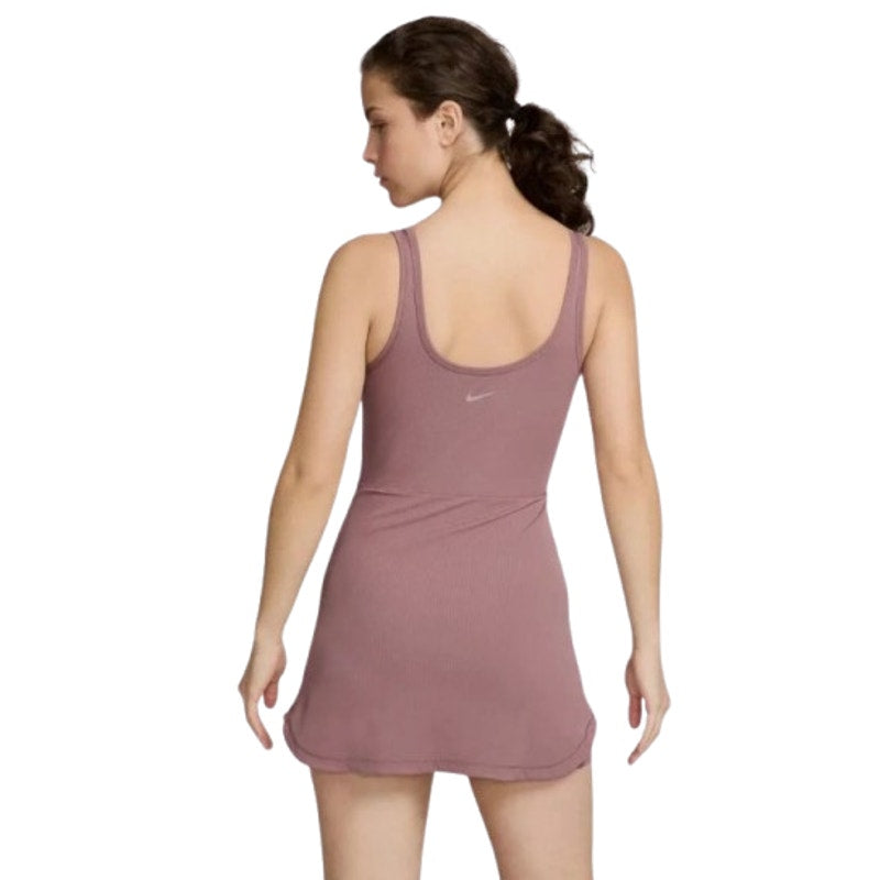 NIKE Women's One Dri-fit Scoop Neck Tank Dress XL Pink Mauve Stretch NWOT