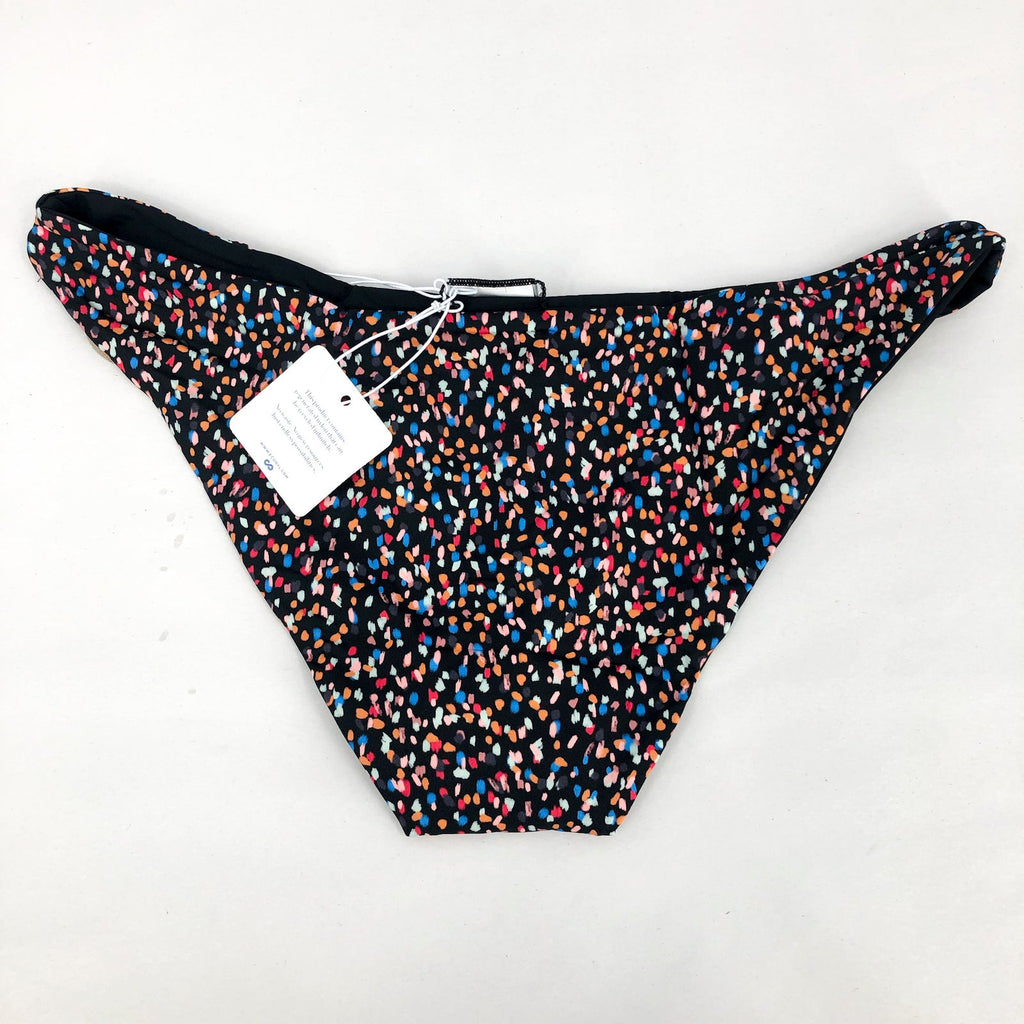 PRANA Womens Elina Reversible Bottom Medium Black Alotta Dot Stretch UPF 50+ NWT