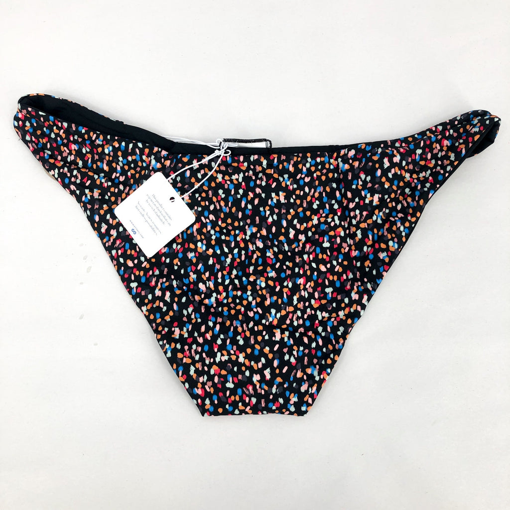 PRANA Womens Elina Reversible Bottom Medium Black Alotta Dot Stretch UPF 50+ NWT