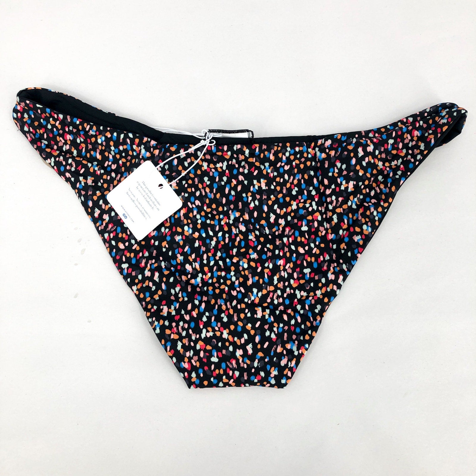 PRANA Womens Elina Reversible Bottom Medium Black Alotta Dot Stretch UPF 50+ NWT