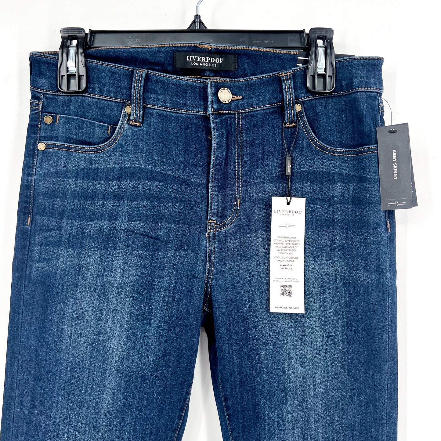 LIVERPOOL Women's Abby Skinny Jeans Size 10 30 Blue San Andreas Dark Denim NWT