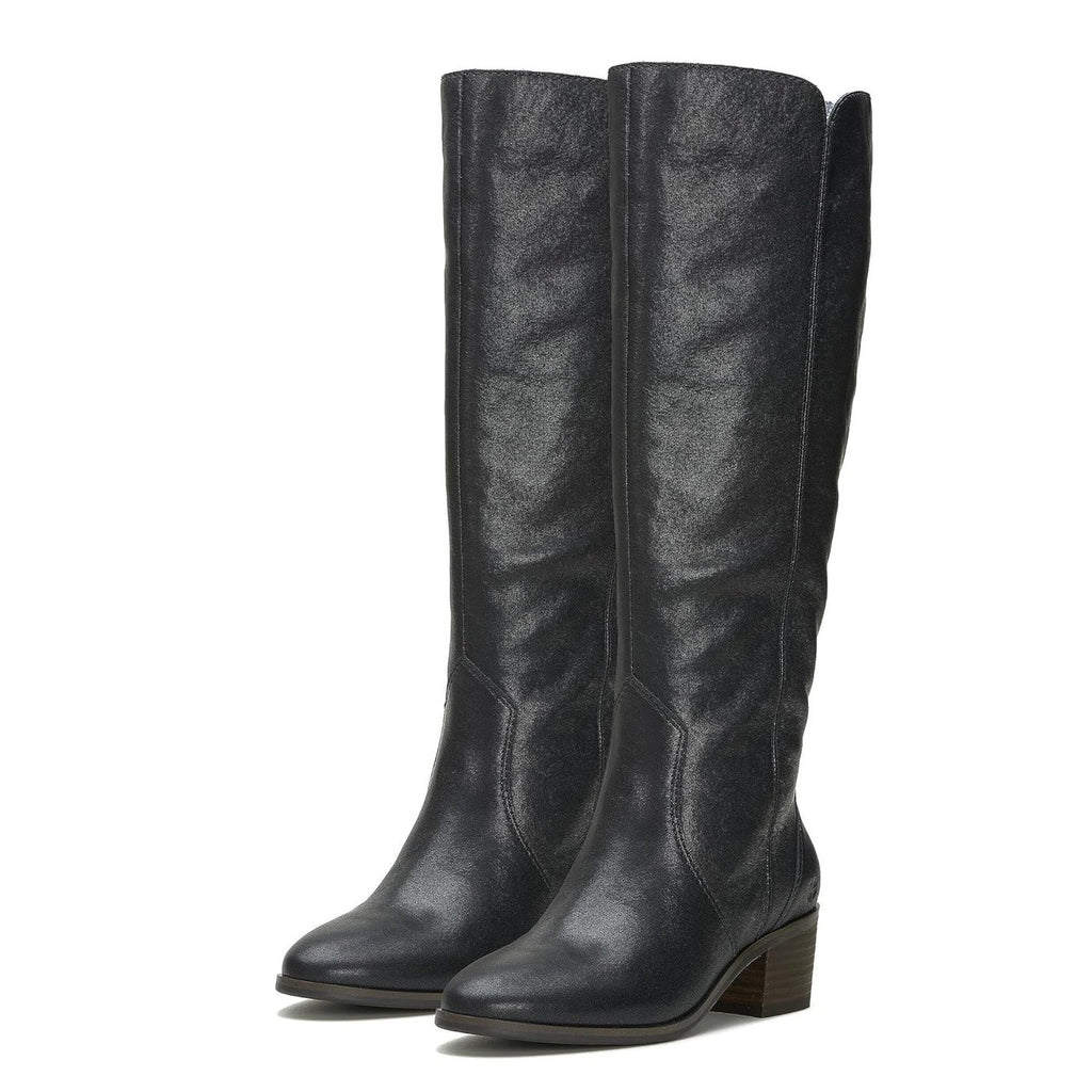 Lucky Brand Womens Cashlin Heeled Knee High Boots Size 6.5 M Black Leather NIB