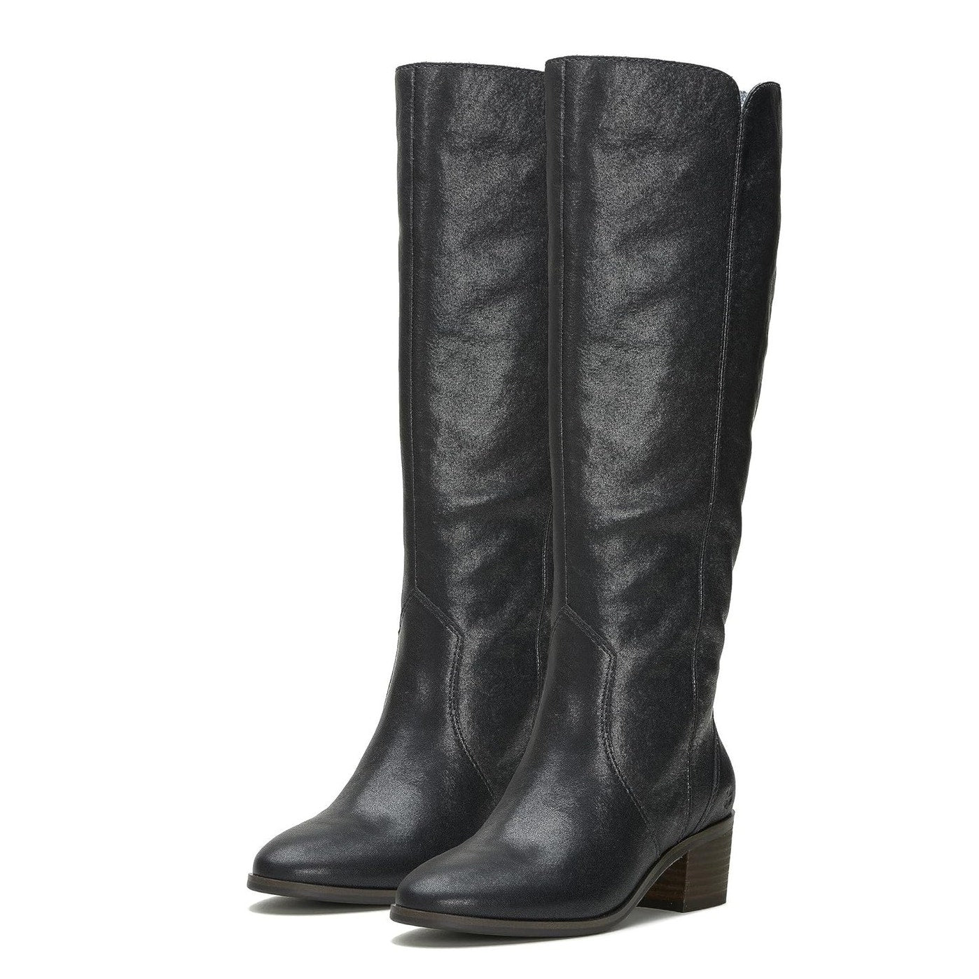 Lucky Brand Womens Cashlin Heeled Knee High Boots US 6.5 M Black Leather NIB