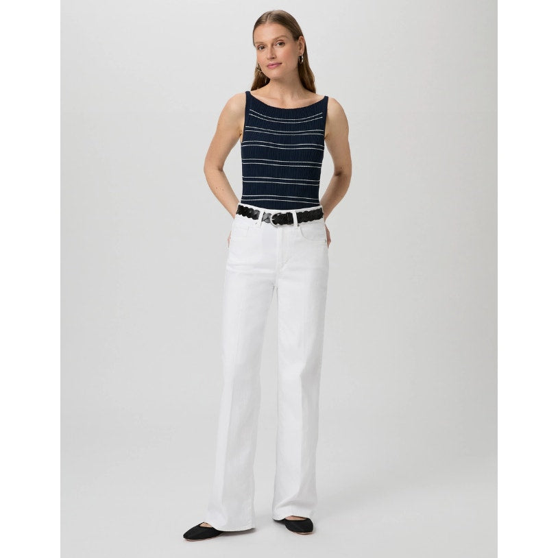 PAIGE Women's Sasha Wide Leg Jeans Size 28 US 6 Crisp White Stretch Denim NWT