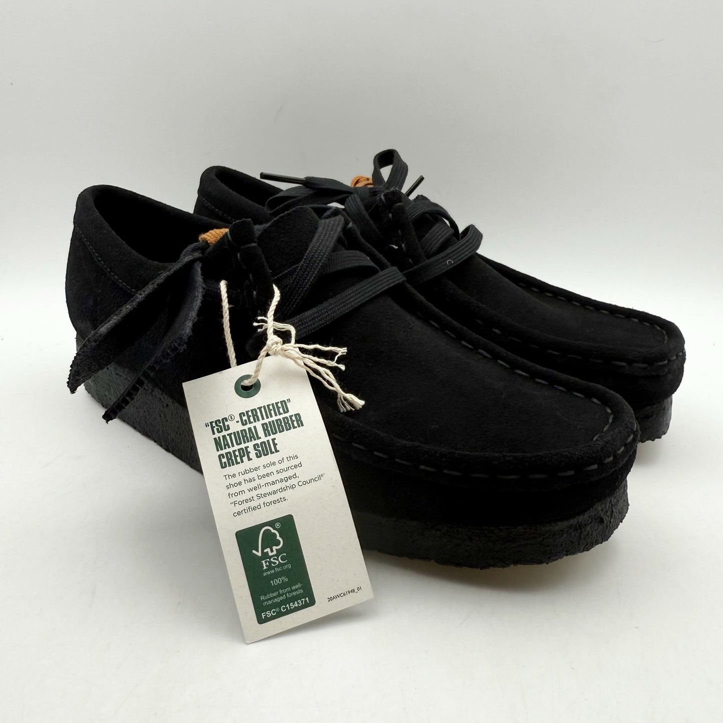 CLARKS Mens Wallabee Boot US 13 M EU 47 Brown Suede Leather NIB