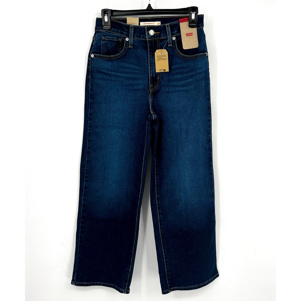 Levi's Womens High Rise Wide Leg Jeans 25x27 US 0 Blue Denim 72970-0017 NWT