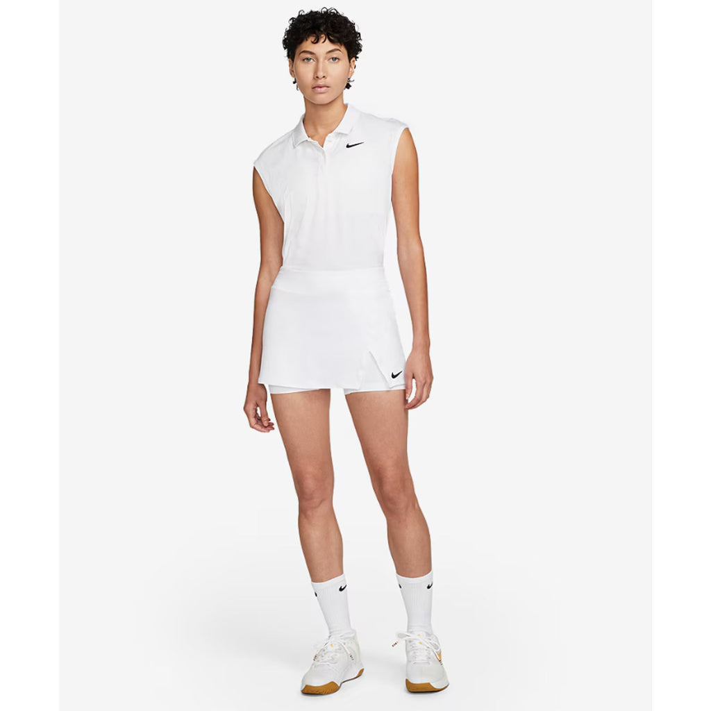 NIKE Women's Court Dri-FIT Victory Tennis Skort XL White Slim Fit NWT