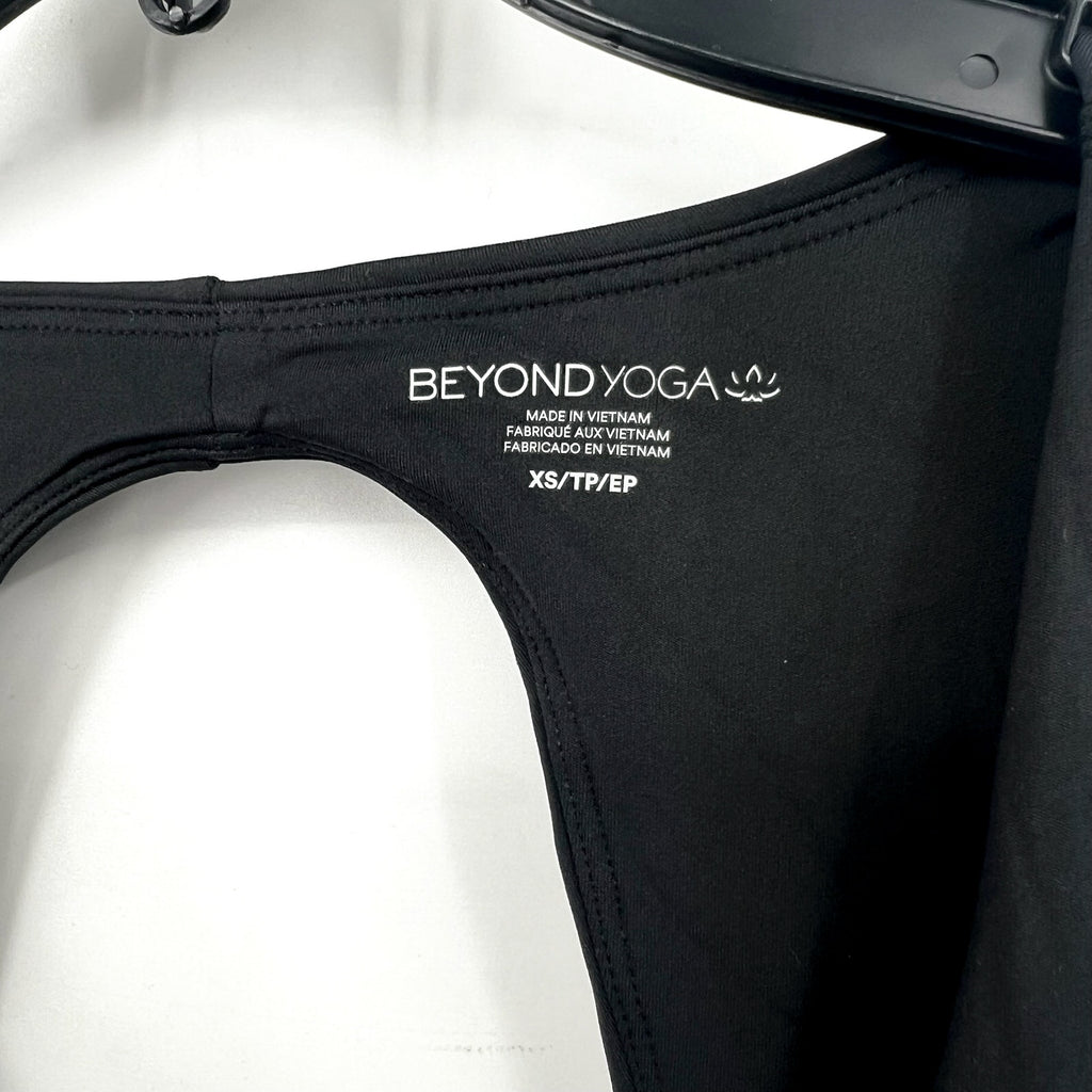 BEYOND YOGA Women's Score Pleated Dress XS Black Sleeveless Interior Shorts NWT