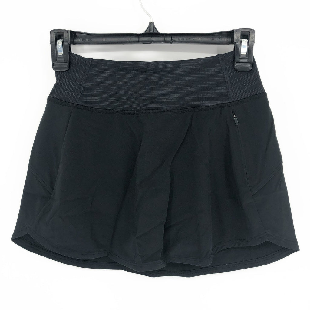 OUTDOOR VOICES Women's Hudson 4" Skort XXS Black Built-in Brief Liner NWT