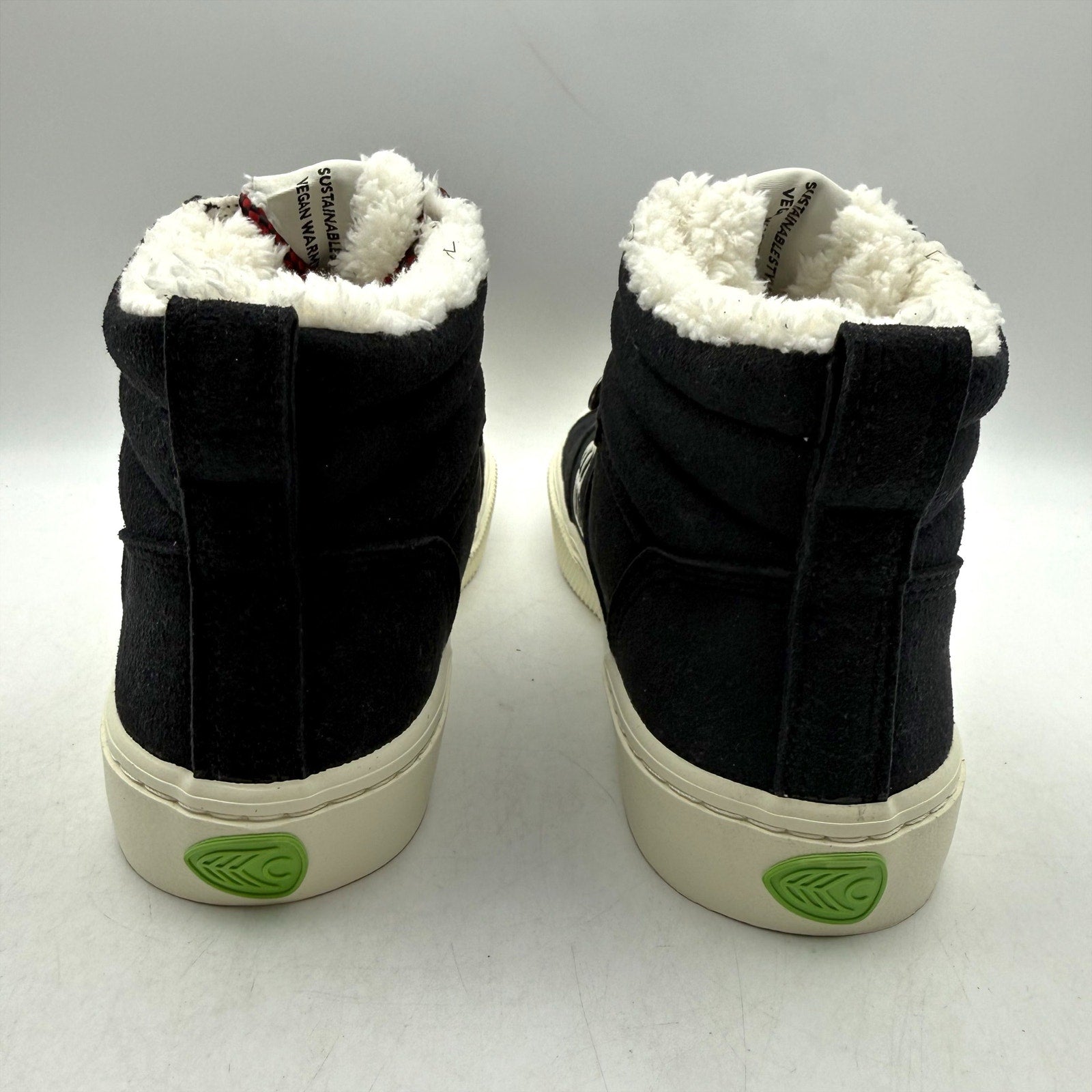 Cariuma Womens Caturi Logo Boot US 7.5 Black Ivory Suede Water Repellent NIB