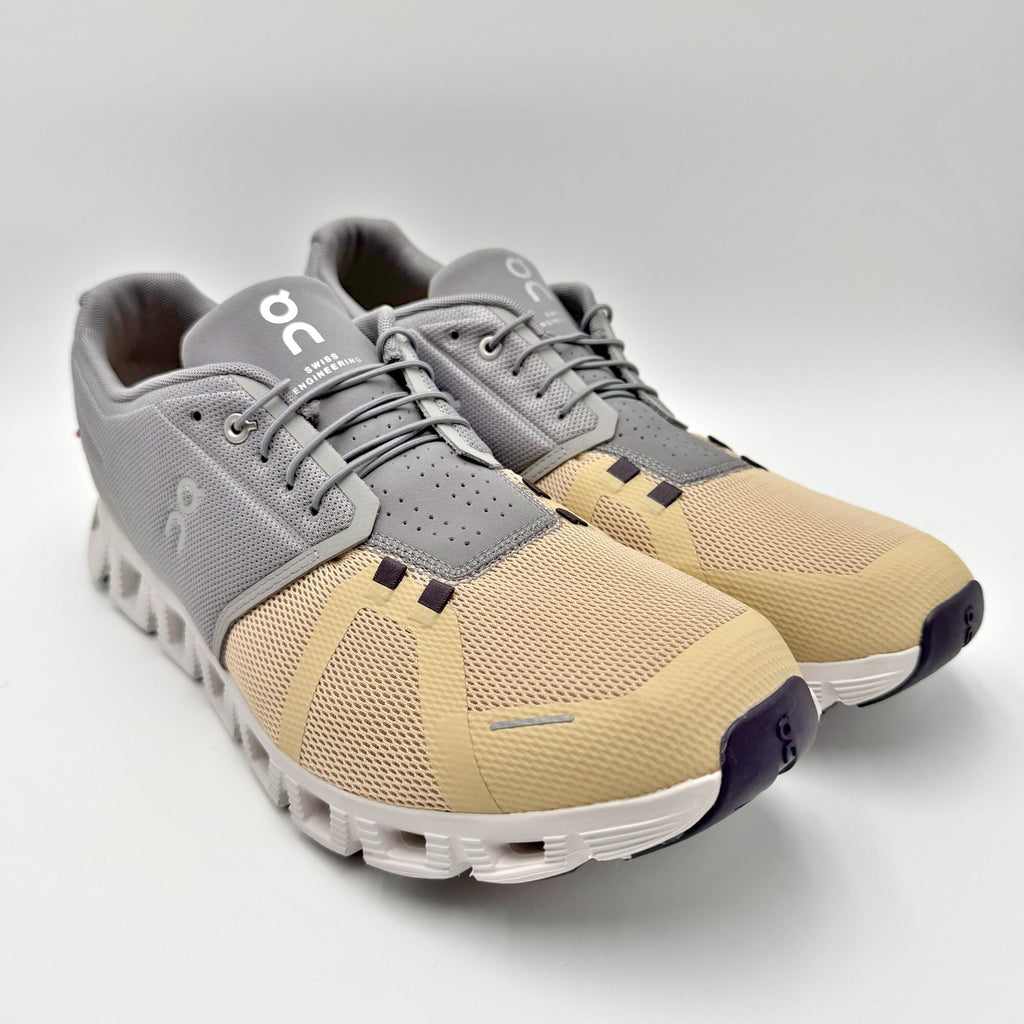 ON Mens Cloud 5 Running Shoes US 14 EU 49 Beige Grey Athletic Sneakers NIB