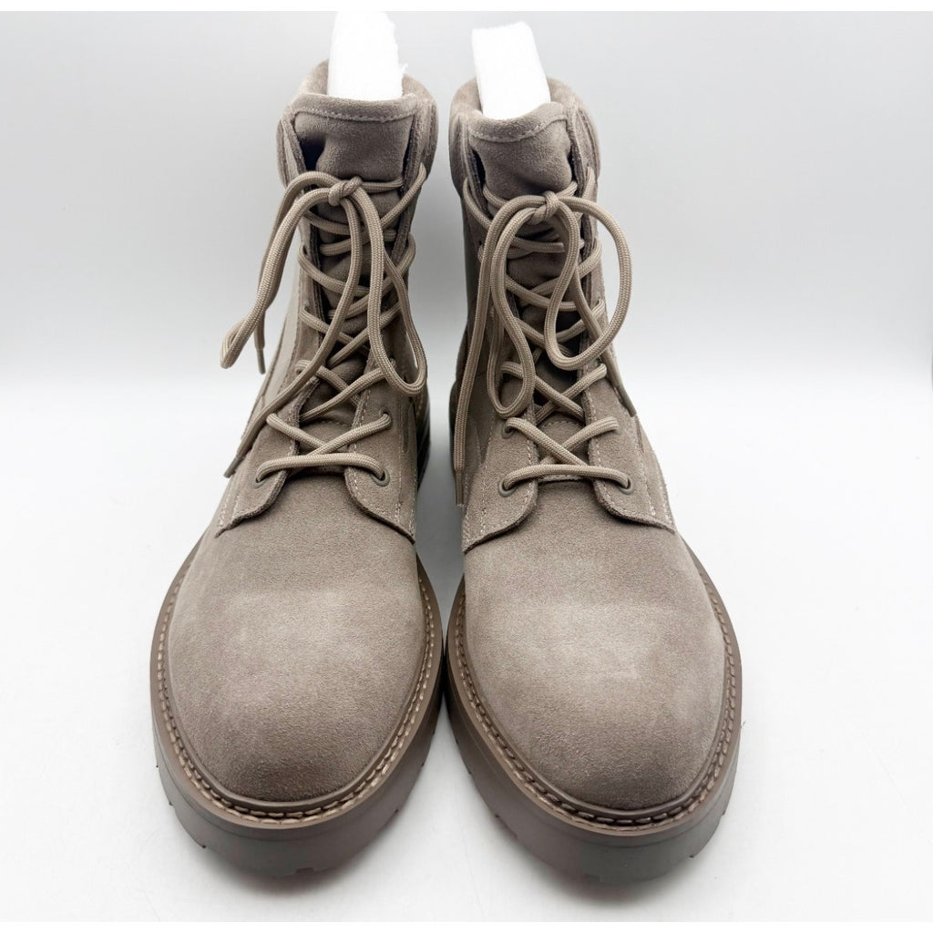 Saint Morta Mens Legion Combat Boots Size 10 EU 44 Taupe Grey Suede NIB