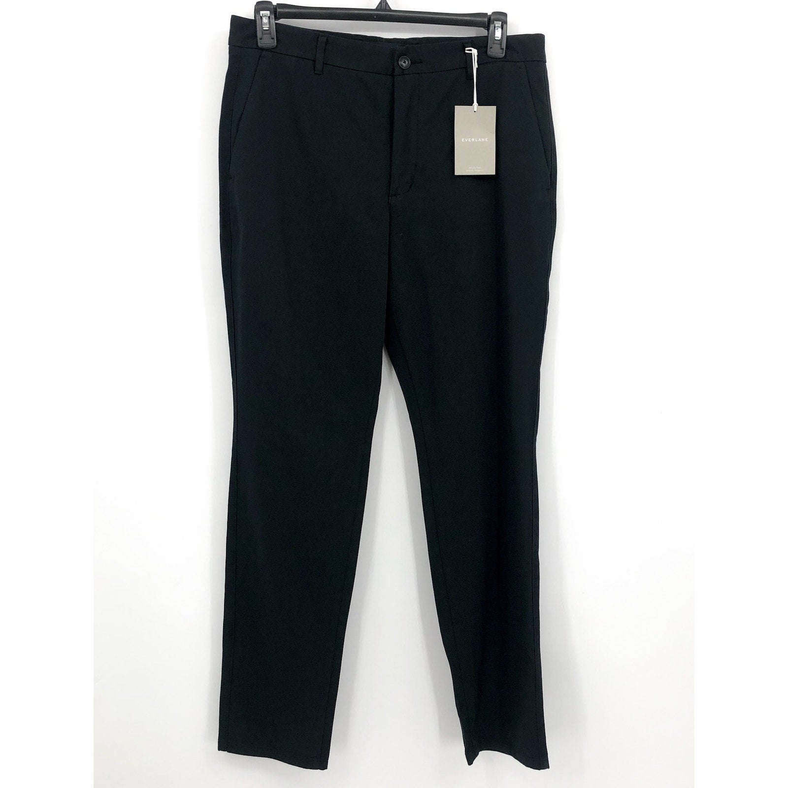 EVERLANE Uniform Mens Performance Chino Pants 38x32 Black Athletic Fit NWT
