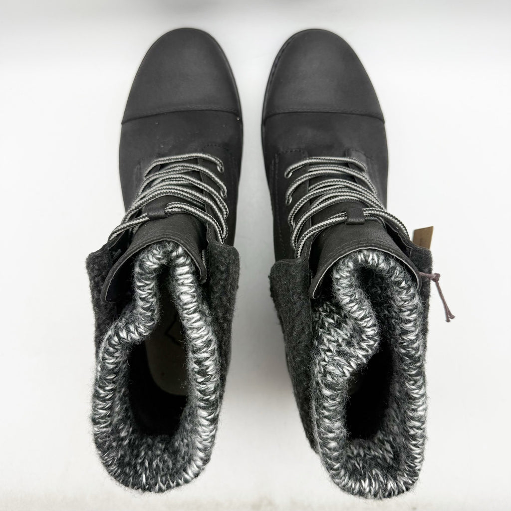 Cliffs by White Mountain Womens Duena Ankle Booties US 11 Wide Black Knit NWT